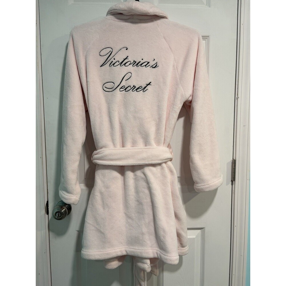 Victoria's Secret Plush Wrap Robe Size L 2pc Set Incl Adore Me PJ Lounge Pants - Picture 5 of 8
